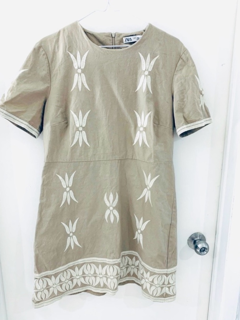 Zara cotton and linen shift dress